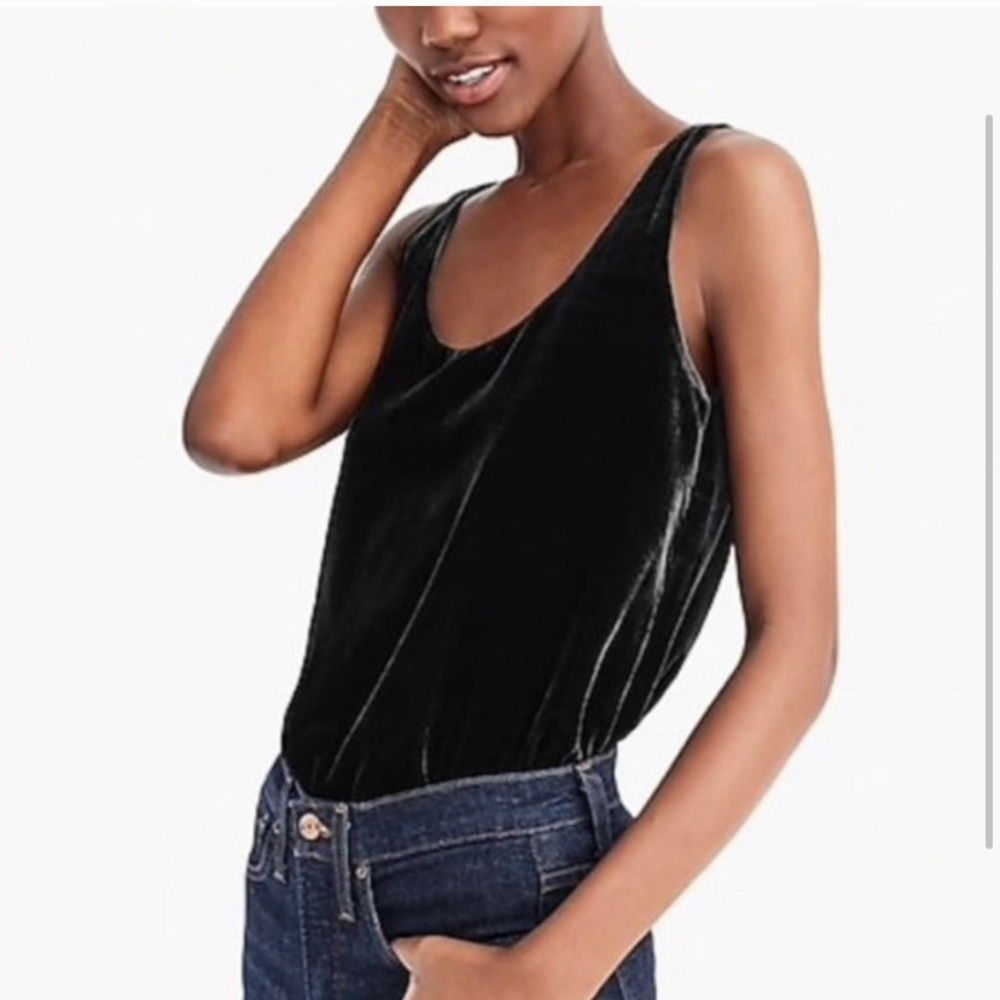 J Crew. Black Velvet Tank